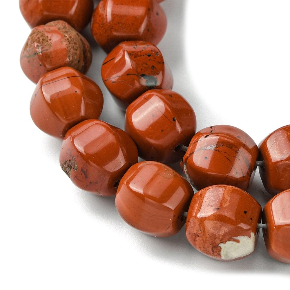 Jaspis Sten, Facetteret, (10mm) - Uniq Perler - 113207