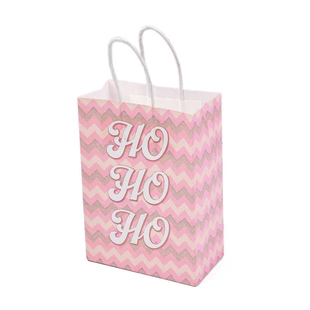 Jule Gavepose i Papir – Mix Motiver, Rektangel (18x15x8cm) 10 stk - Uniq Perler -