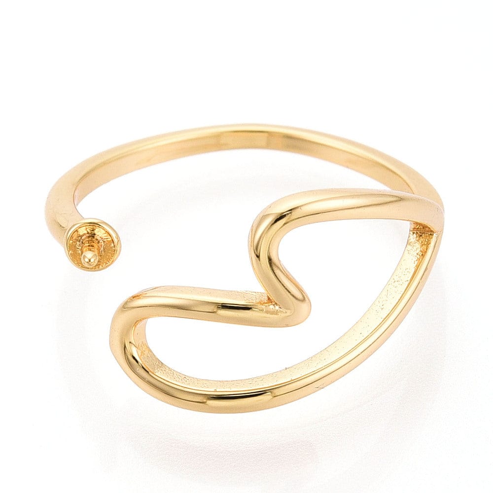 Justerbar Ring med Hjerte – Til Top/anboret Perle - Uniq Perler - 115790