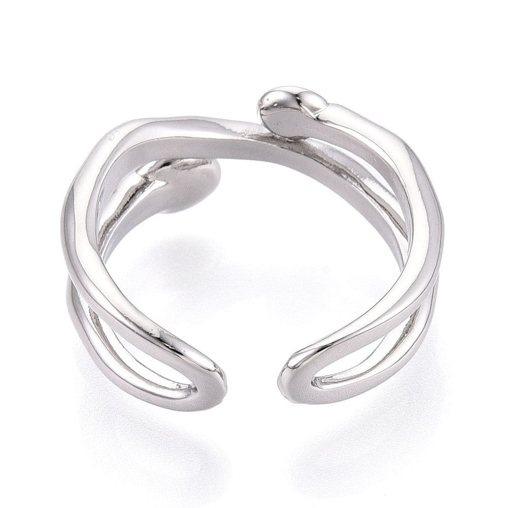 Justerbar Ring med Hjerte – Til Top/anboret Perle - Uniq Perler - 115792