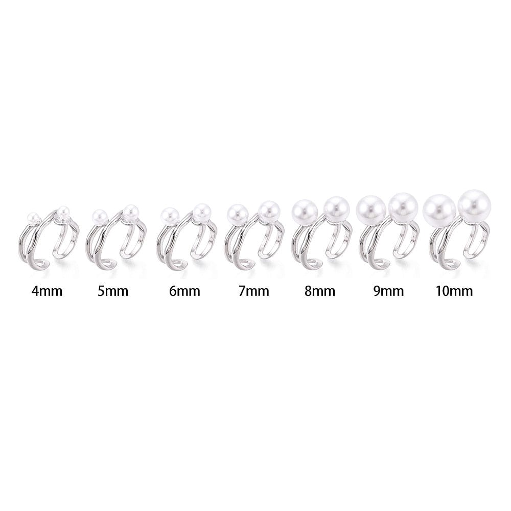 Justerbar Ring med Hjerte – Til Top/anboret Perle - Uniq Perler - 115792