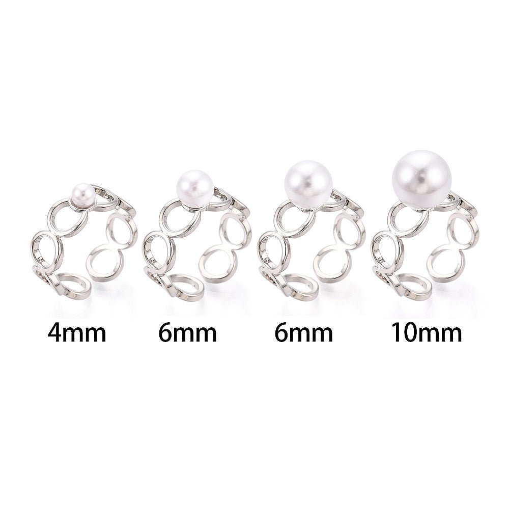 Justerbar Ring – Til Topboret Perle - Uniq Perler -