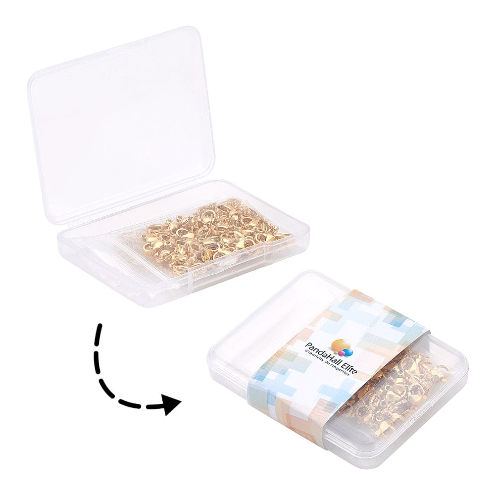 Karabin Lås Og Øsken, 18K Forgyldt Stål. - Uniq Perler - 113906