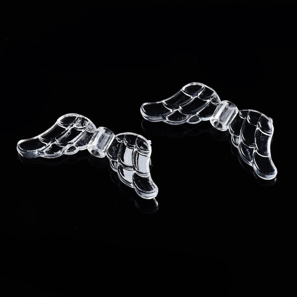 Klare Akryl Vinger – Med Mønster (29x12,5mm), 20 stk. - Uniq Perler - 936191