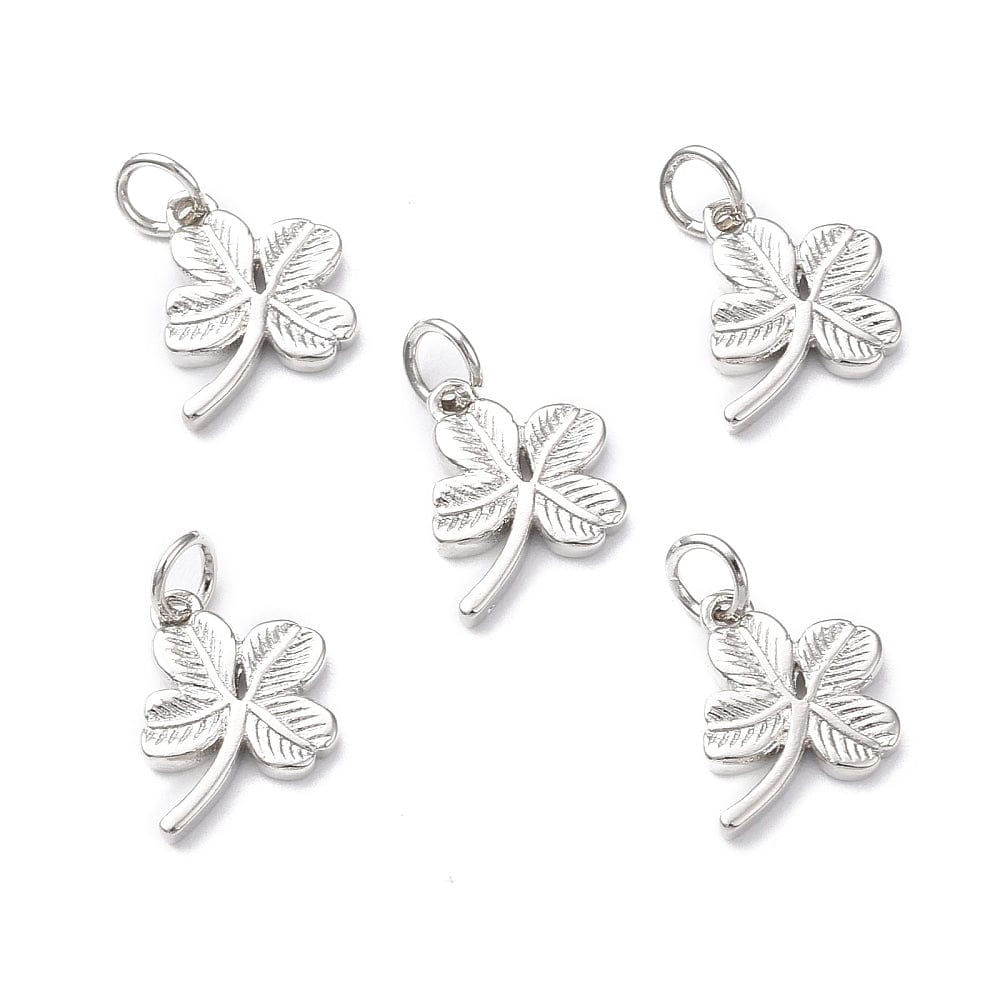 Kløver Charms, 12x10mm, 6 Stk - Uniq Perler - 0000014889356