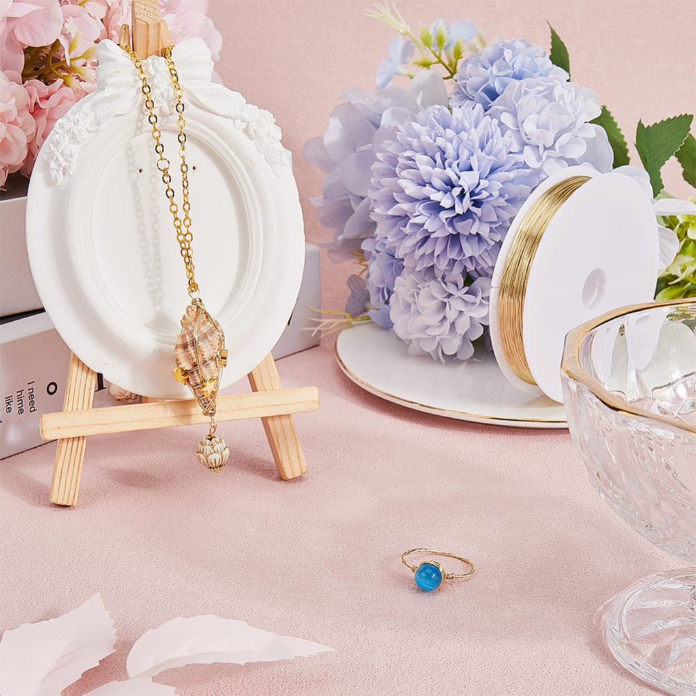 Kobber Wire – 14K Langtidsholdbar Forgyldning (0,3mm), 100m - Uniq Perler - 113694