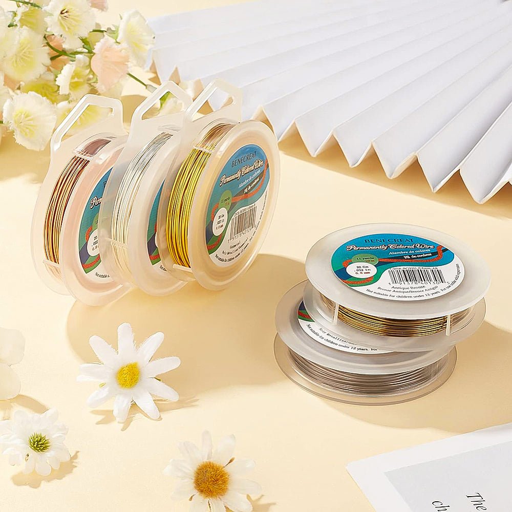 Kobbertråd – Forgylt (0,8mm, 1m) - Uniq Perler -