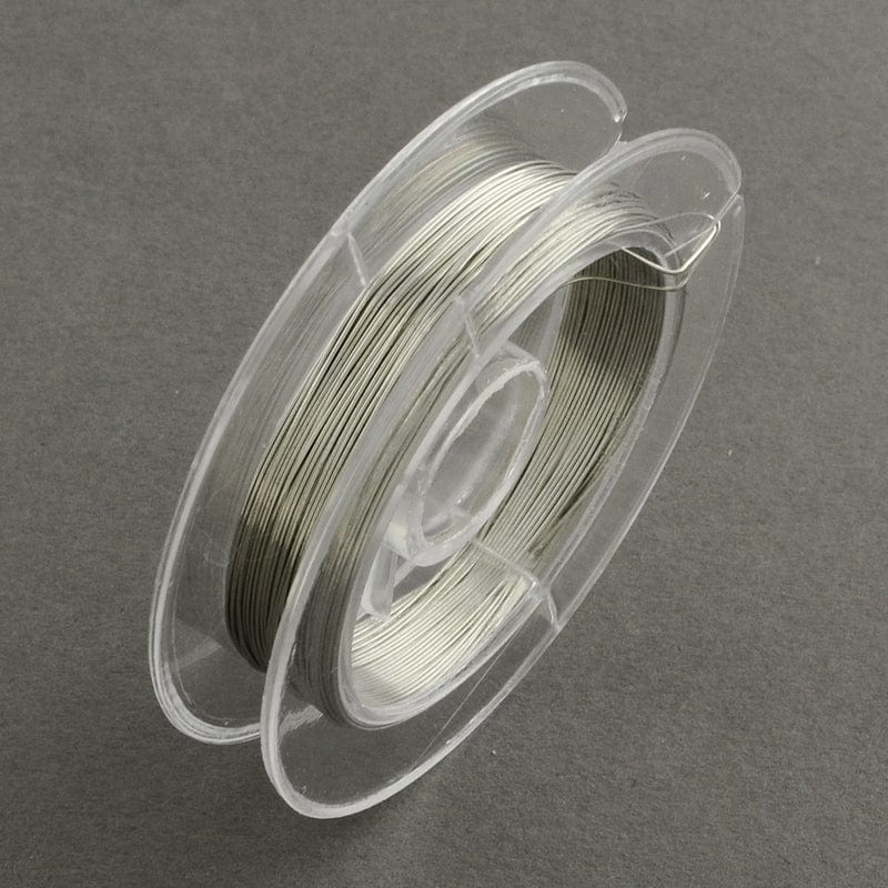 Kobber Wire – Forsølvet (0,3mm, 10m) - Uniq Perler - 14797