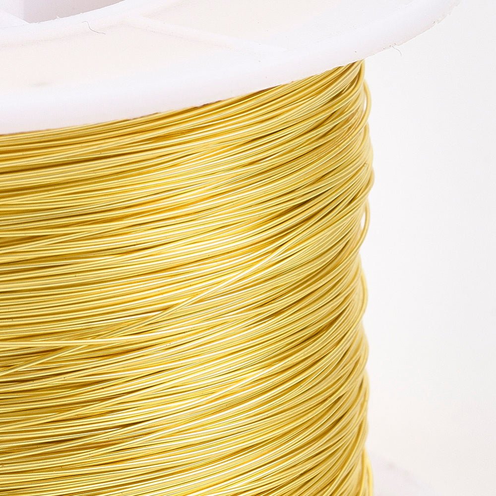 Kobber Wire – Langtidsholdbar Forgyldning (0,5mm), 300 meter - Uniq Perler - 122096