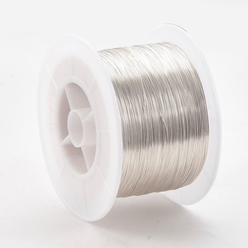 Kobber Wire – Langtidsholdbar Forsølvning (0,4mm), 450m - Uniq Perler - 113755