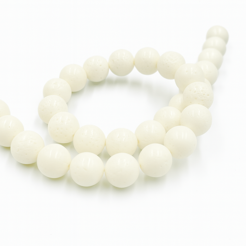 Koral, Hvid, (12mm) - Uniq Perler - 926204