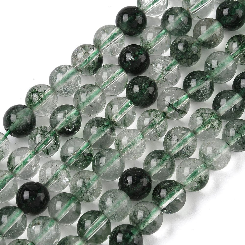 Krakeleret Kvartsperler – Farvet Grøn (8mm) - Uniq Perler - 115773