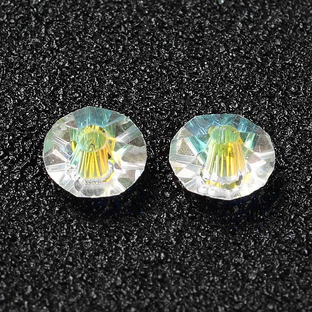 Krystal Perler - Austrian Crystal, Klar (5x3mm) 10 Stk - Uniq Perler - 113584