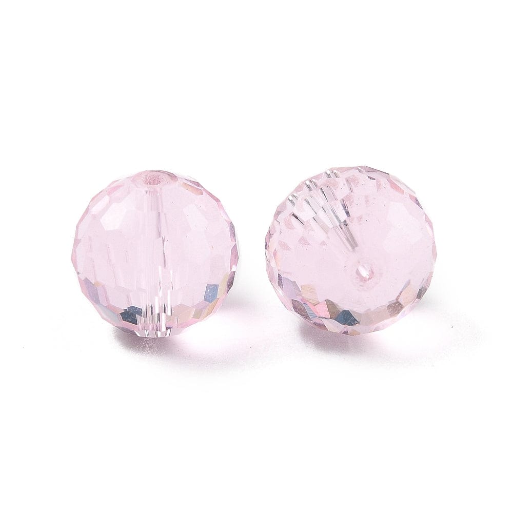 Krystal Perler – Austrian Crystal, Pink, Facetteret (12mm) 6 stk - Uniq Perler - 114693