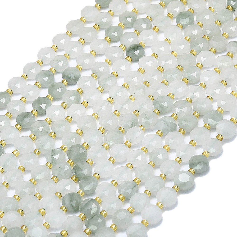 Kvarts Perler – Facetterede Coin (8x5mm) - Uniq Perler - 123651