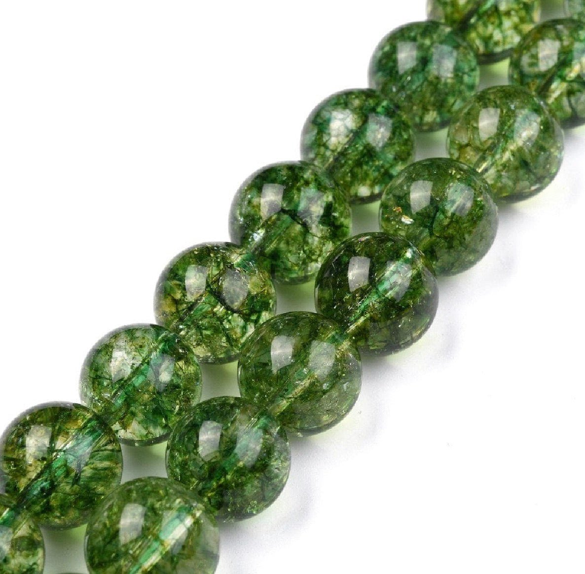 Kvarts Perler, Grønne,(12mm) - Uniq Perler - 802841