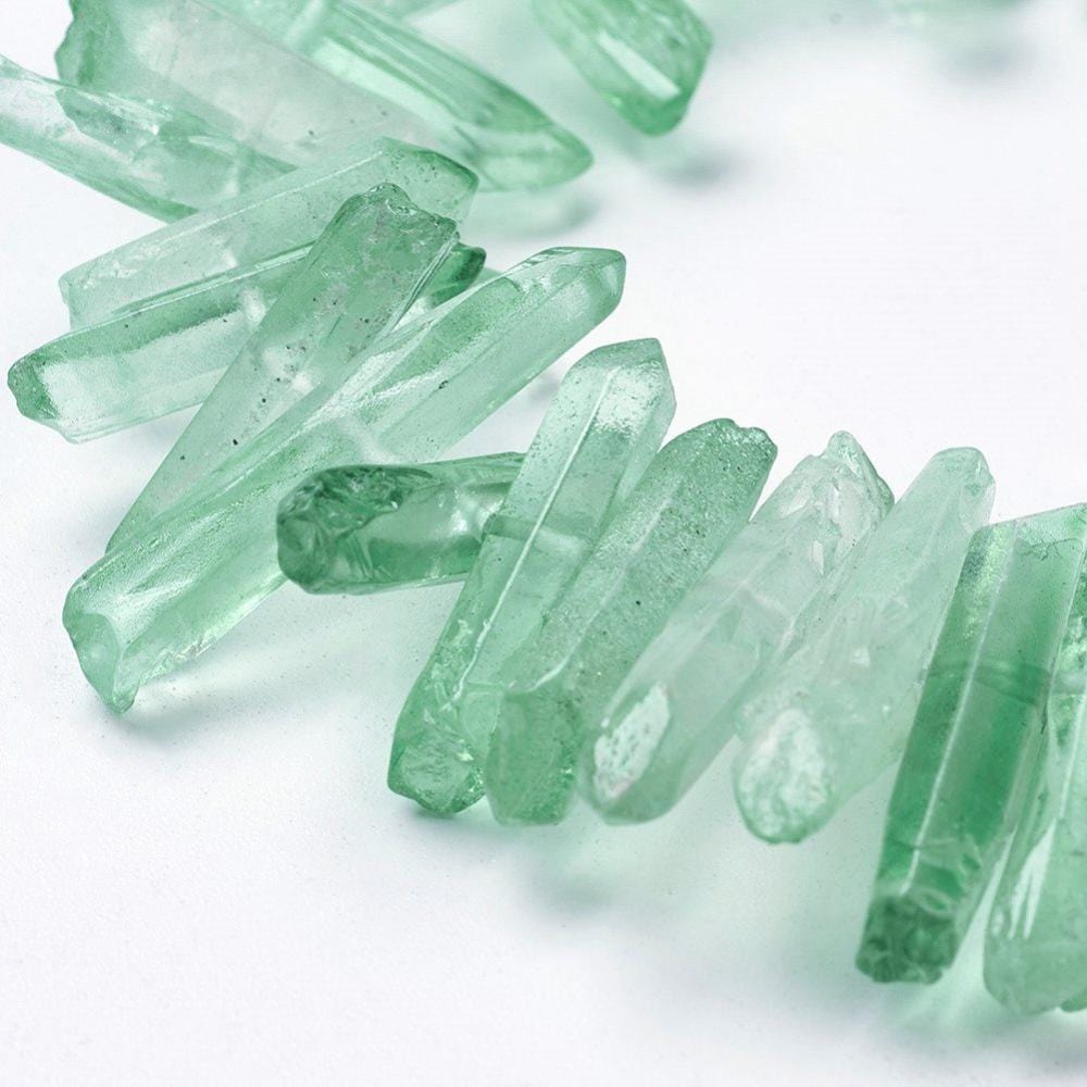 Kvarts Perler, Grøn, (15 - 30mm) - Uniq Perler - 113763