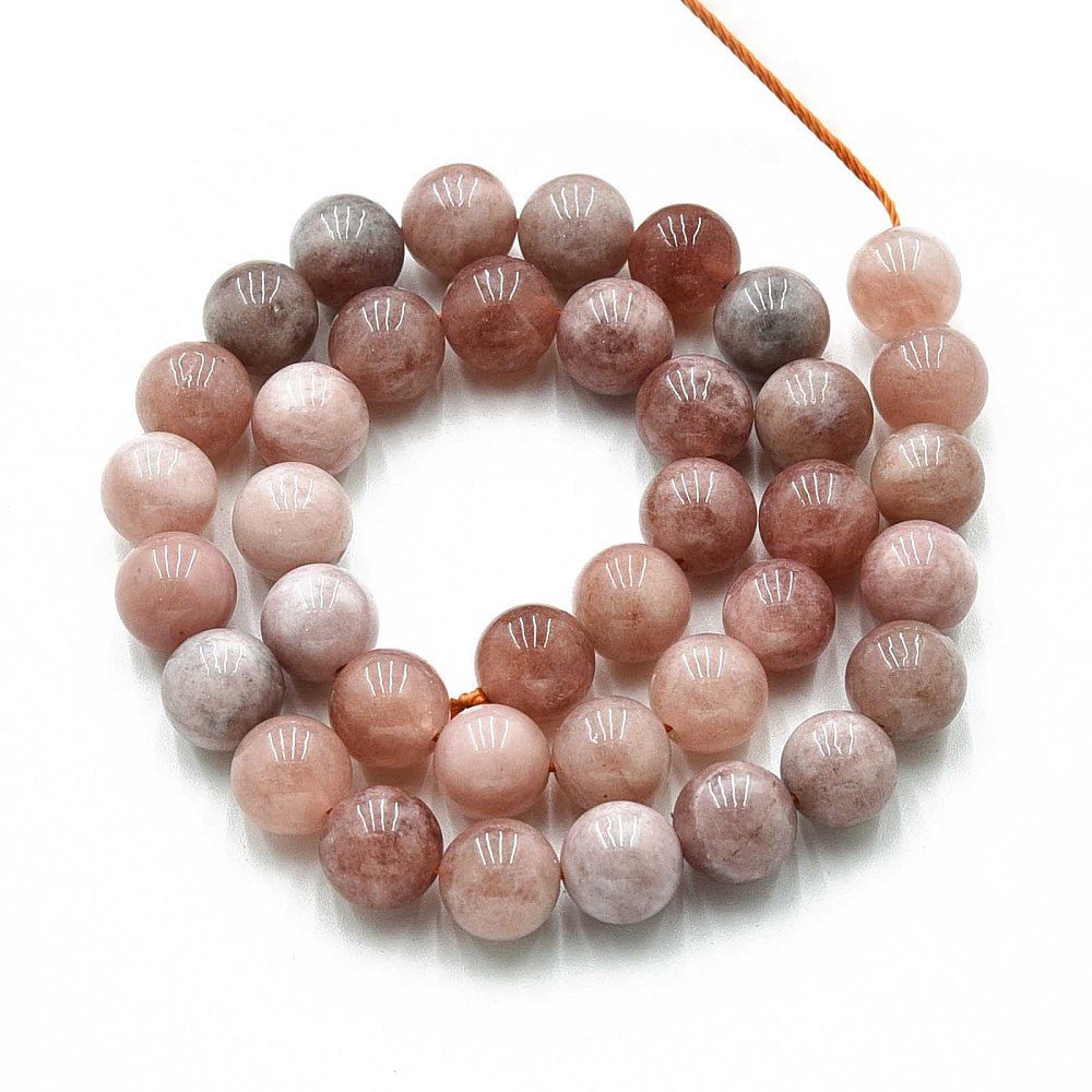 Kvarts Perler Imiteret Solsten – Runde (10~10.5mm) - Uniq Perler -