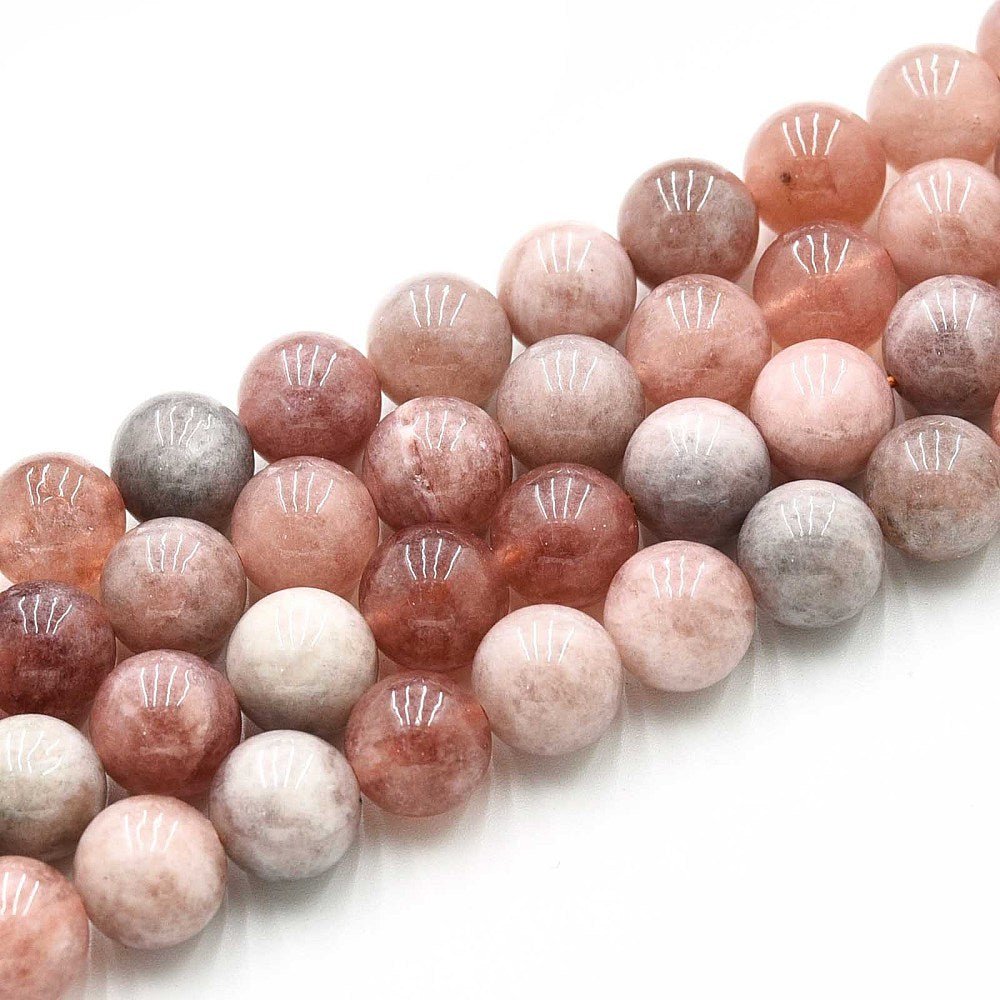 Kvarts Perler Imiteret Solsten – Runde (10~10.5mm) - Uniq Perler -