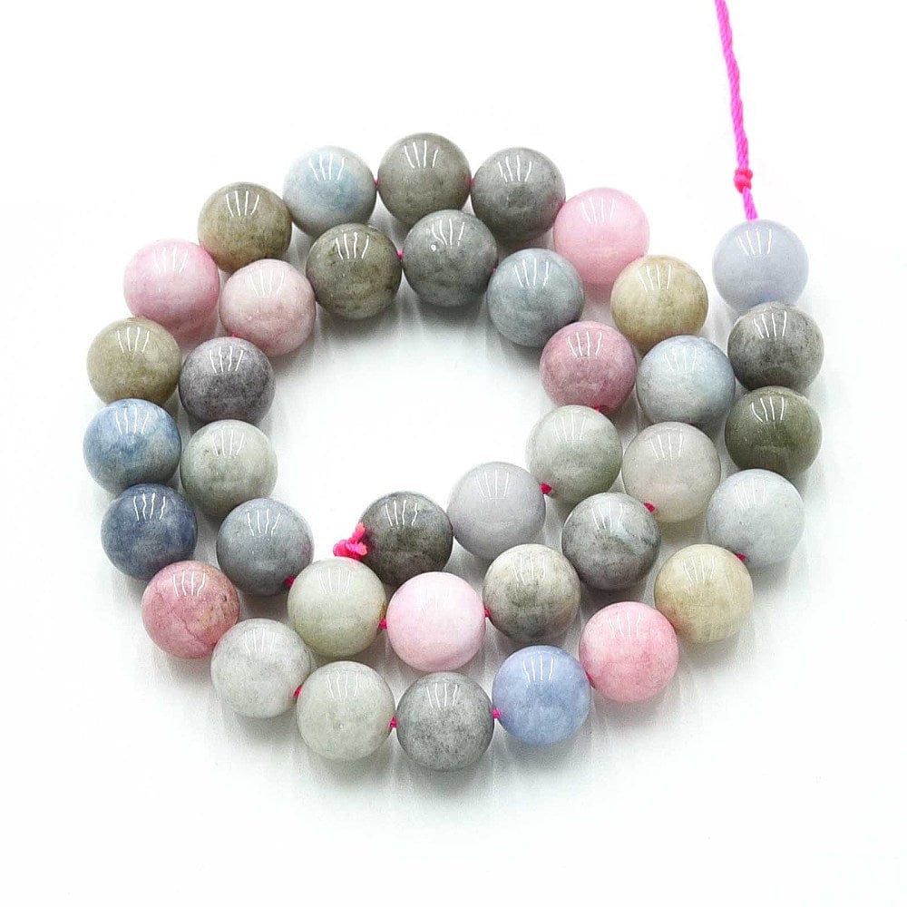 Kvartsperler – Runde, Farvet Mix (10 - 10,5mm) - Uniq Perler - 115873