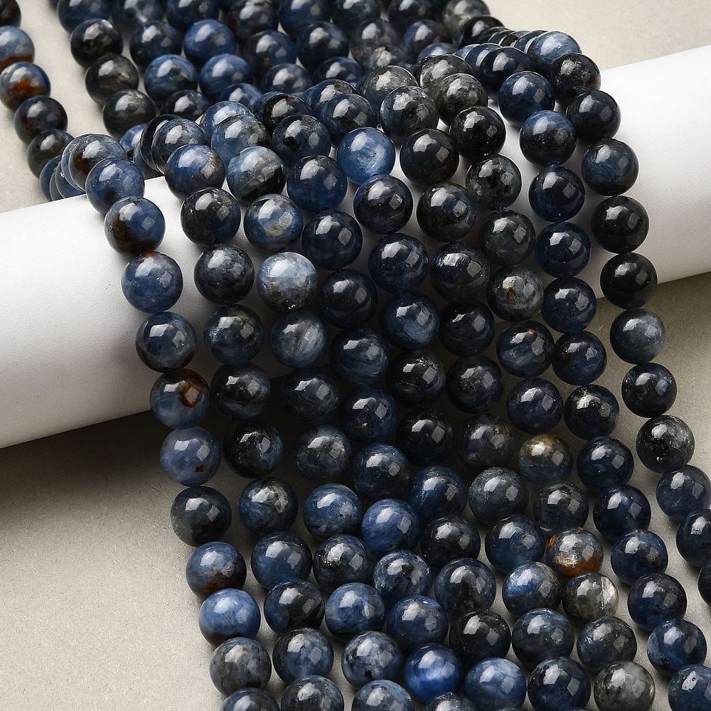 Kyanit. 8mm runde perler - Uniq Perler - 115639
