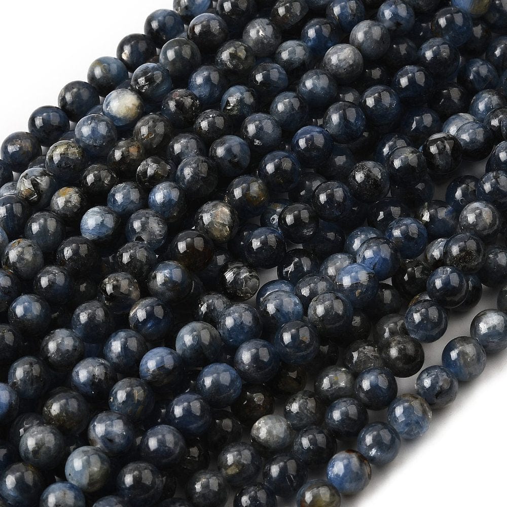 Kyanit. 8mm runde perler - Uniq Perler - 115639
