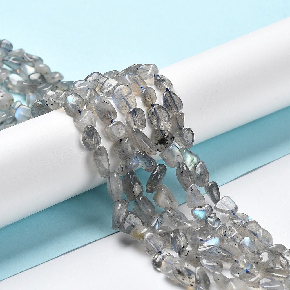 Labradorit – Nuggets Med Runde Kanter (7 - 16mm) - Uniq Perler - 752863