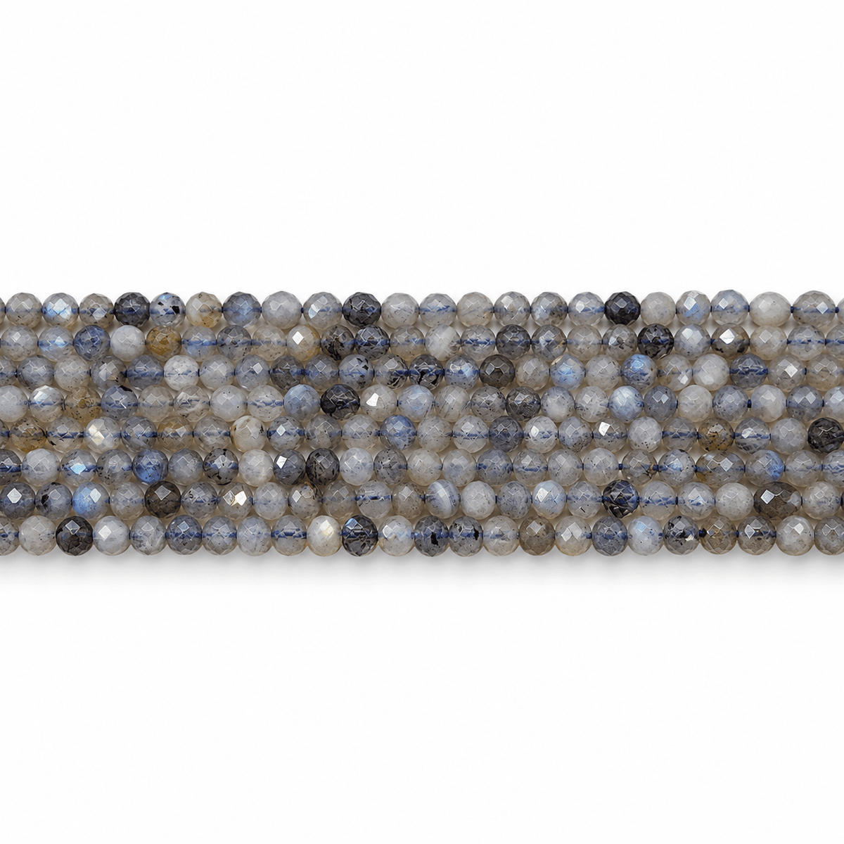 Labradorit Perler – Facetteret Rund (4mm) - Uniq Perler - 125613