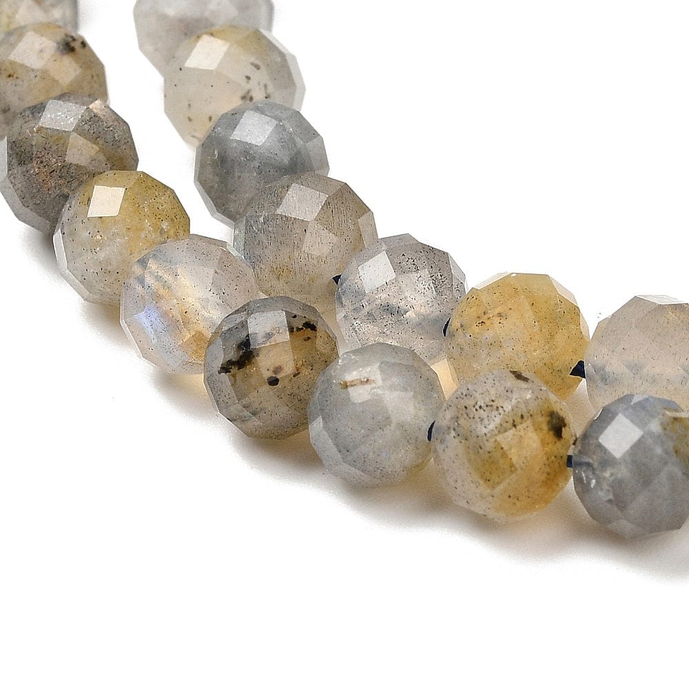 Labradorit Perler – Facetteret Rund (6 - 6,5mm) - Uniq Perler - 115767