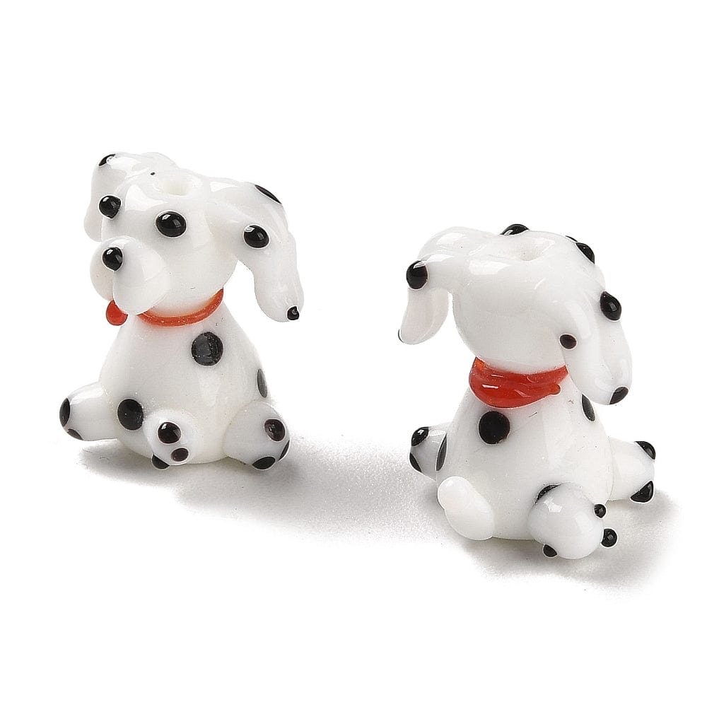 Lampwork Glasperler – Hunde (18–21mm) 2 stk. - Uniq Perler - 115714