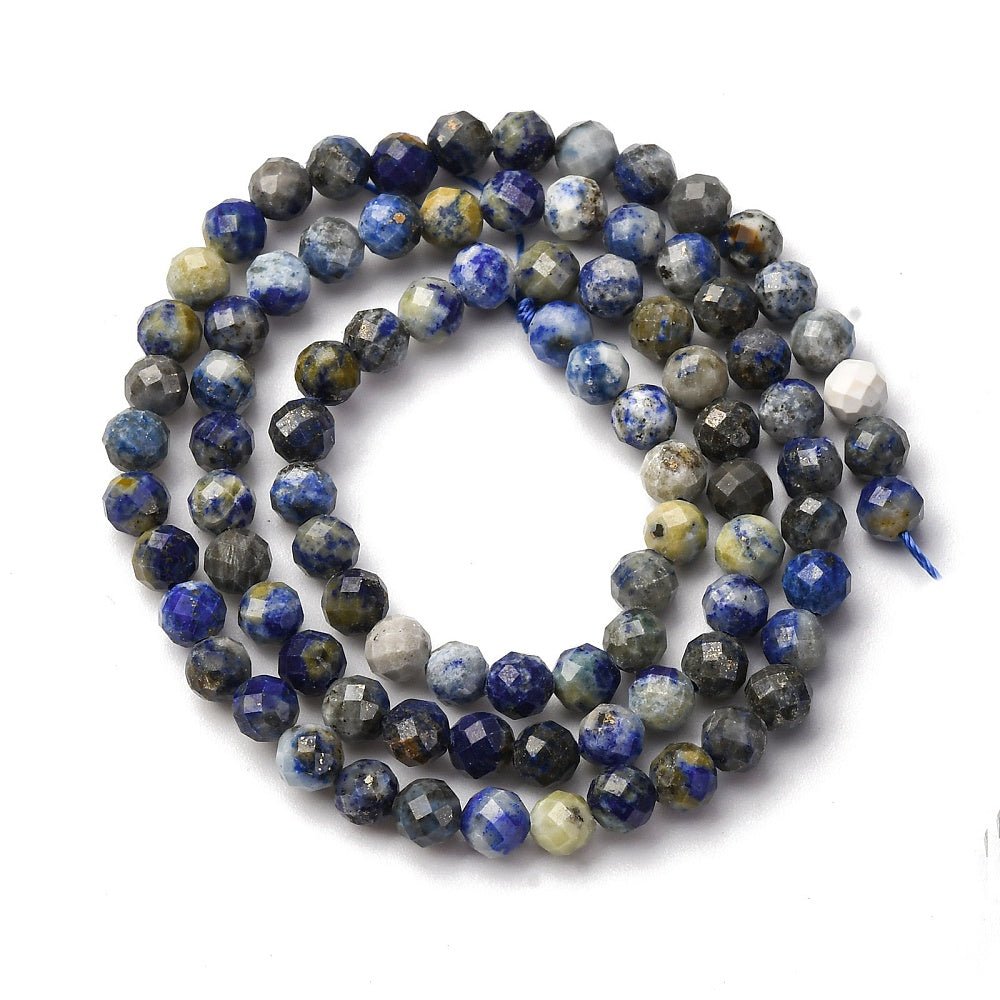 Lapis Lazuli Perler – Facetterede, Runde (4.5mm) - Uniq Perler -