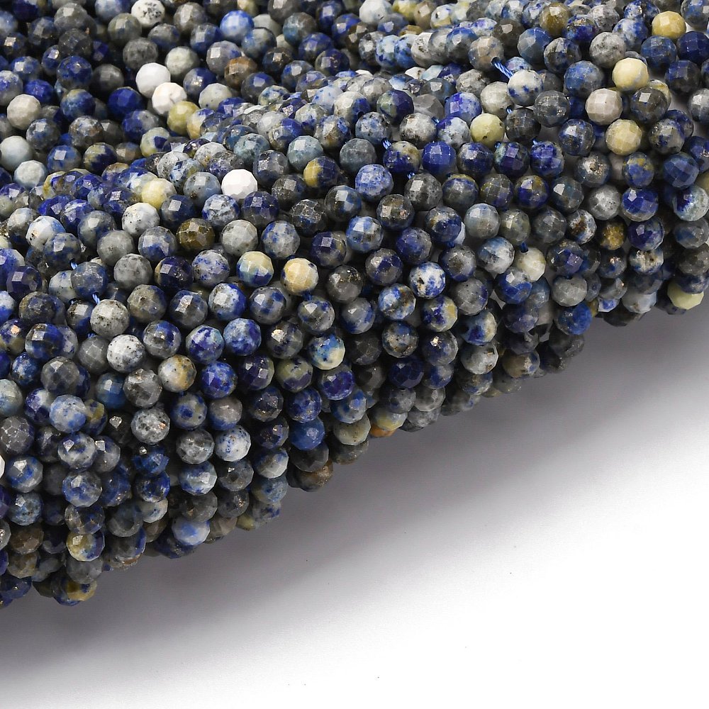 Lapis Lazuli Perler – Facetterede, Runde (4.5mm) - Uniq Perler -