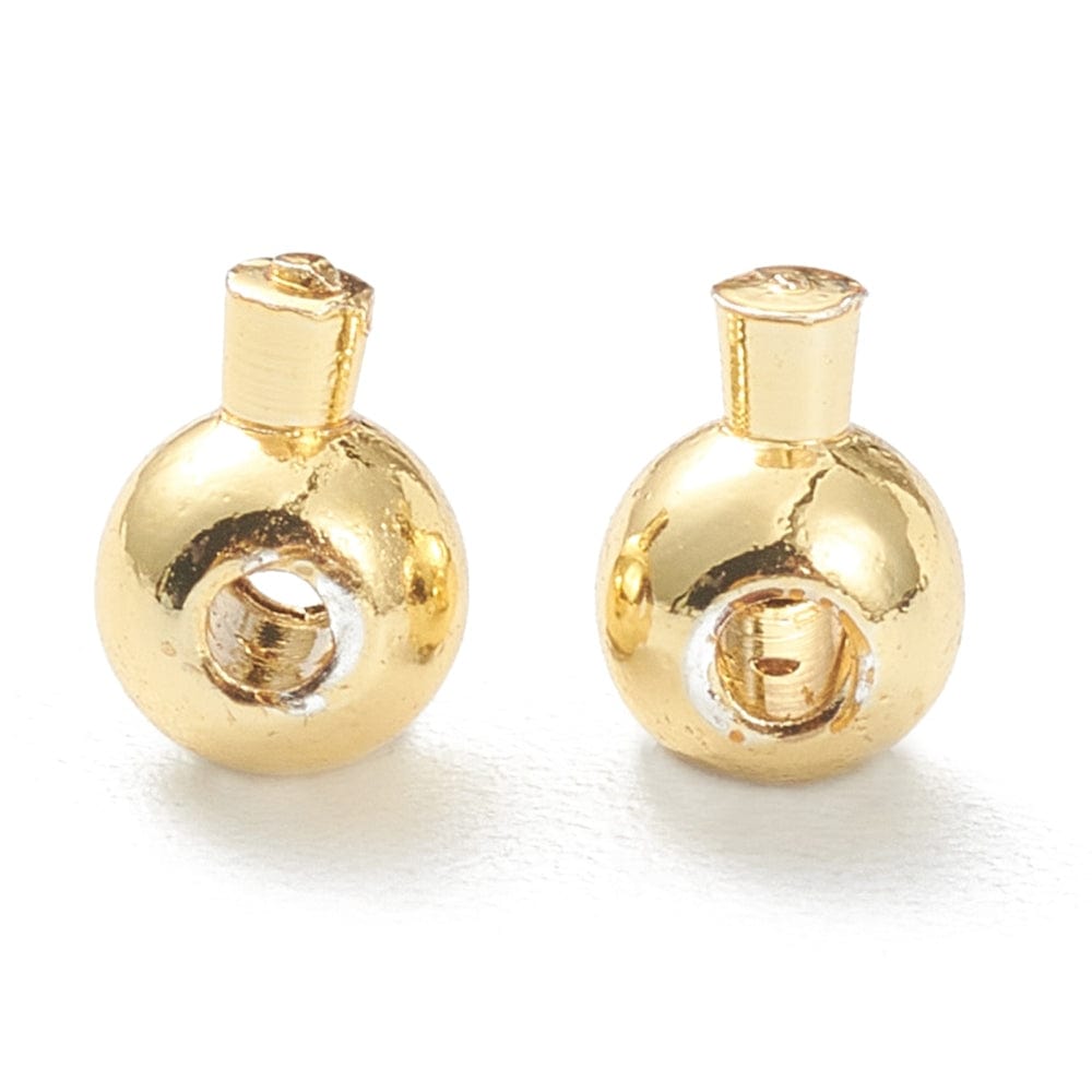 Låse Perler - Langtidsholdbar Forgyldning (10 stk.) - Uniq Perler - 418848