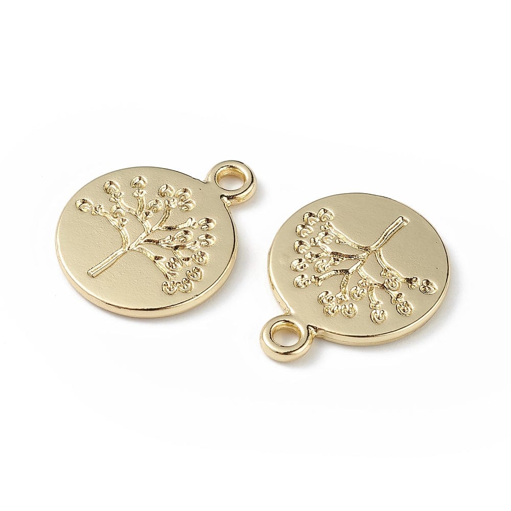 Livets Træ Vedhæng, 24K Forgyldt, 19x15mm - Uniq Perler - 0000014833