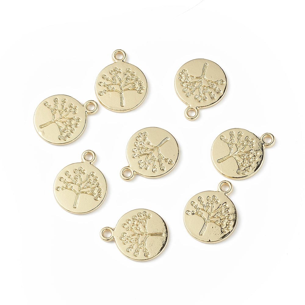 Livets Træ Vedhæng, 24K Forgyldt, 19x15mm - Uniq Perler - 0000014833