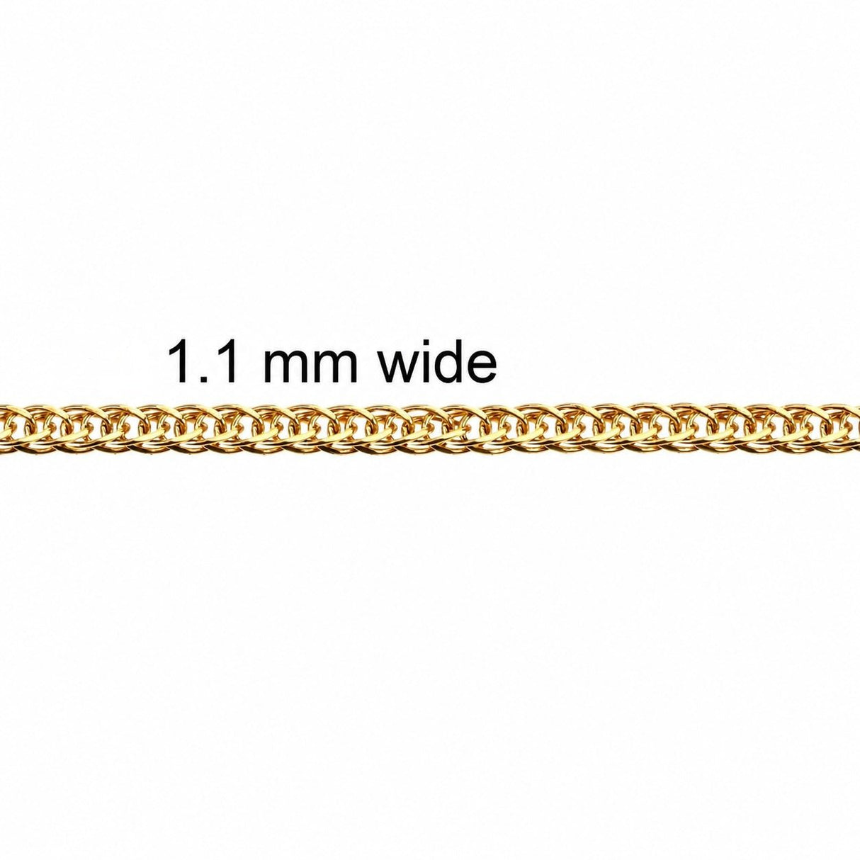 "Look Like Bismark" Kæde, Vandfast Forgyldt Stål, (1,1mm, 1m) - Uniq Perler - 125299