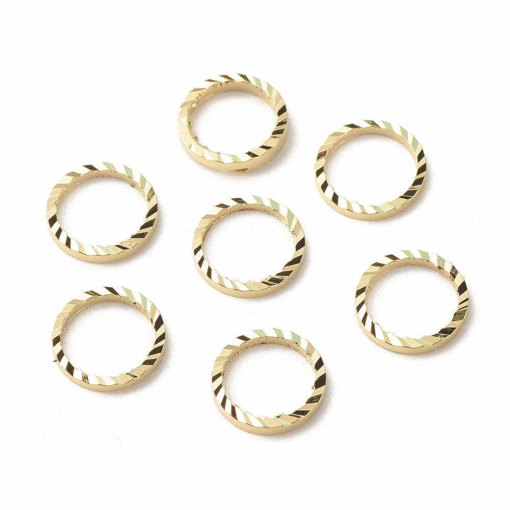 Lukkede Øskner – 24K Langtidsholdbar Forgyldt Messing (8x1mm) 20 stk. - Uniq Perler - 121545