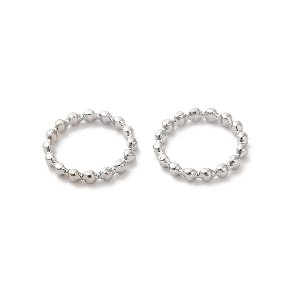 Lukkede Øsken Med Detaljer – Stål (7mm) 6 stk - Uniq Perler -