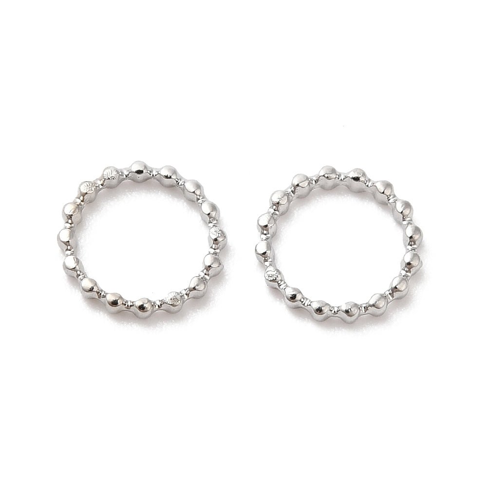 Lukkede Øsken Med Detaljer – Stål (7mm) 6 stk - Uniq Perler -