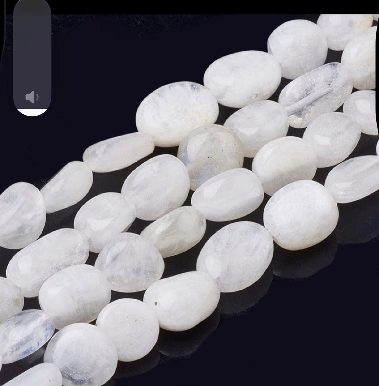 Månesten – Hvid, Nuggets (5 - 12mm) - Uniq Perler - 13794