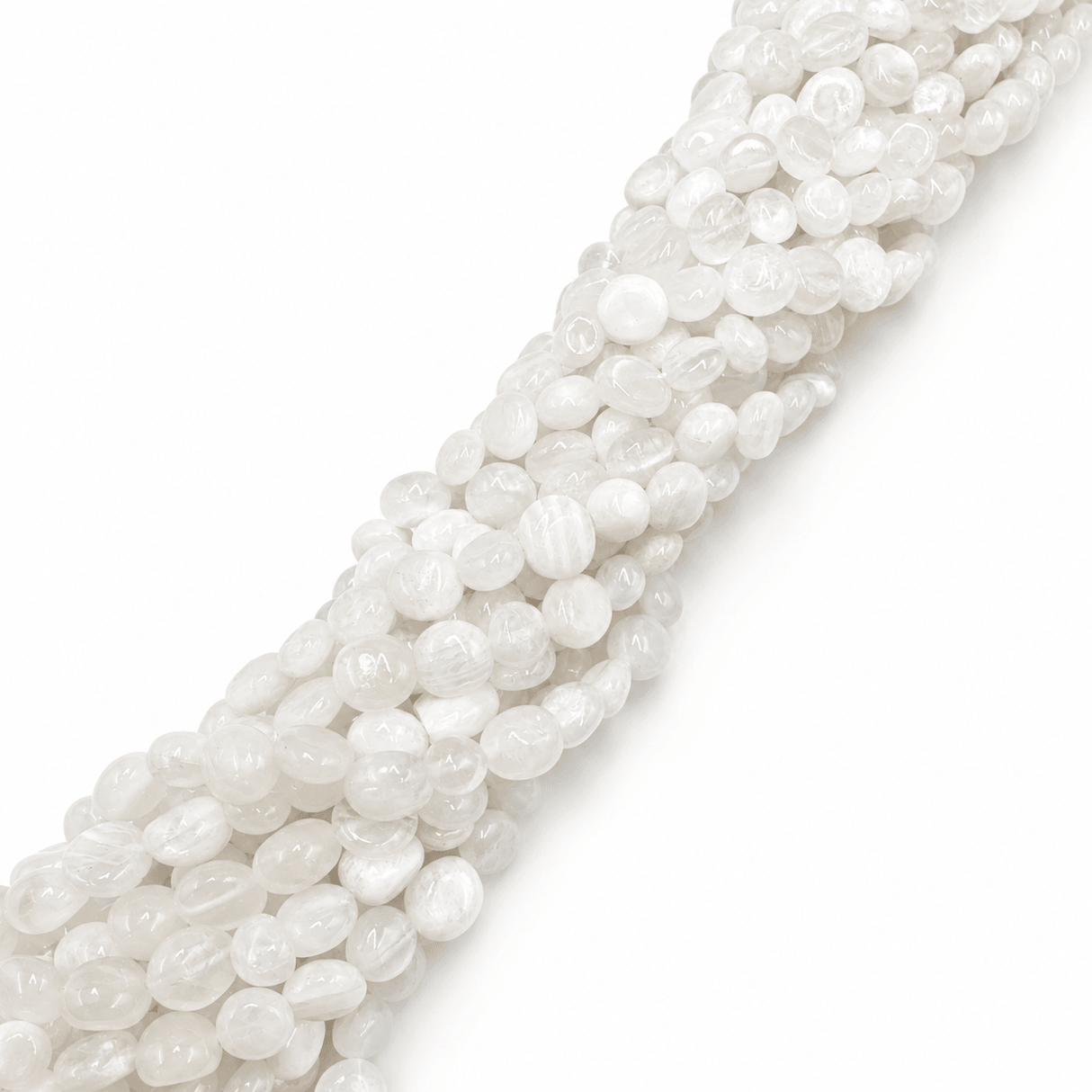 Månesten – Hvid, Nuggets (5 - 12mm) - Uniq Perler - 13794