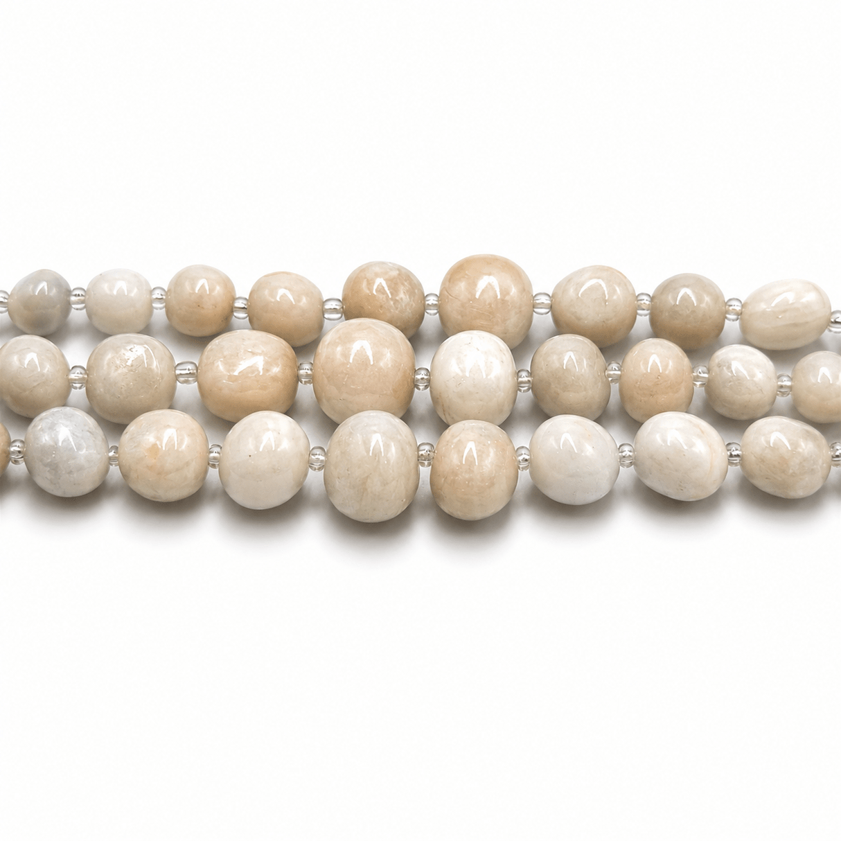 Månesten – Hvid, Nuggets (5–15mm) - Uniq Perler - 112893