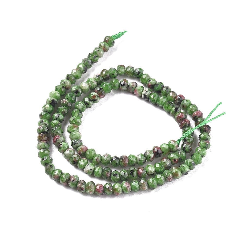 Malaysia Jade, Facetteret, Rondel, (4x3mm) - Uniq Perler - 0001489588