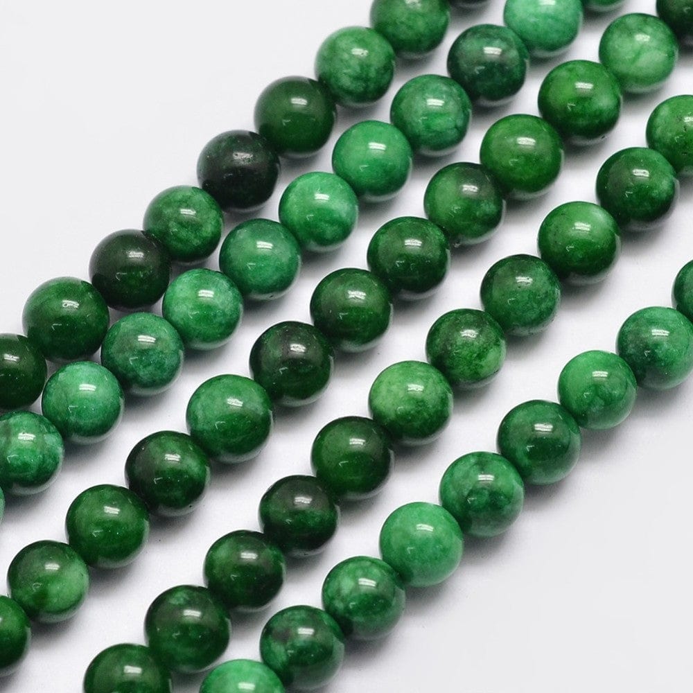 Malaysia Jade, Grøn, Runde, (6mm) - Uniq Perler - 9068078842