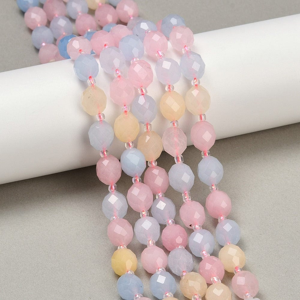 Malaysia Jade Perler – Facetteret Rice (9 - 10x8mm) - Uniq Perler - 115066