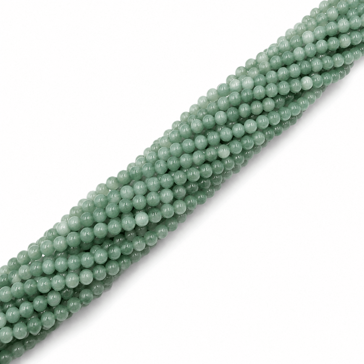 Malaysia Jade Perler – Grøn, Runde (4~4,5mm) - Uniq Perler - 124967