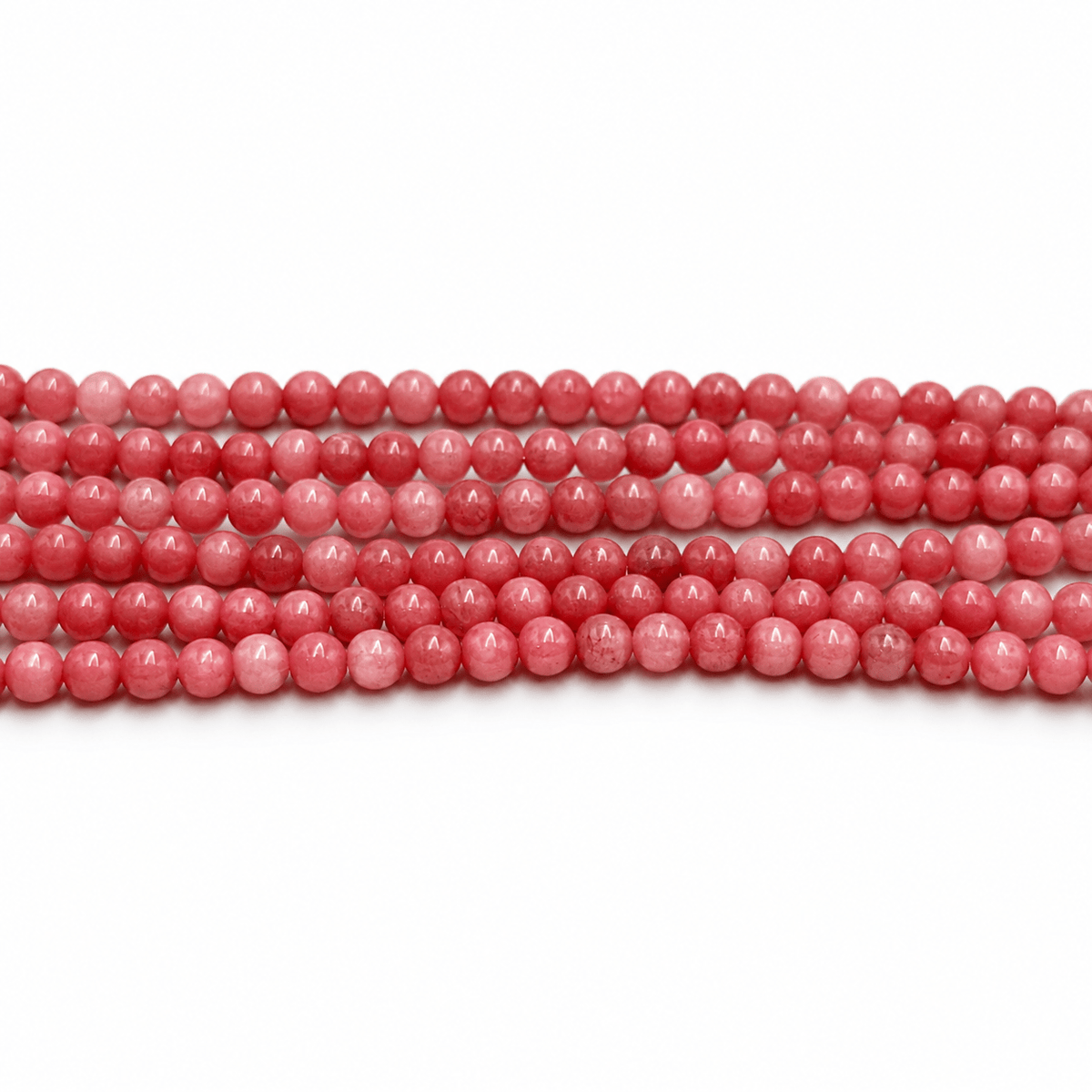 Malaysia Jade Perler – Lys Koral, Runde (4mm) - Uniq Perler - 126067