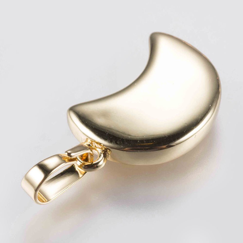 Måneformet Cabochonfatning, Langtidsholdbar Forgyldning(10.5x16.5x3mm) - Uniq Perler -