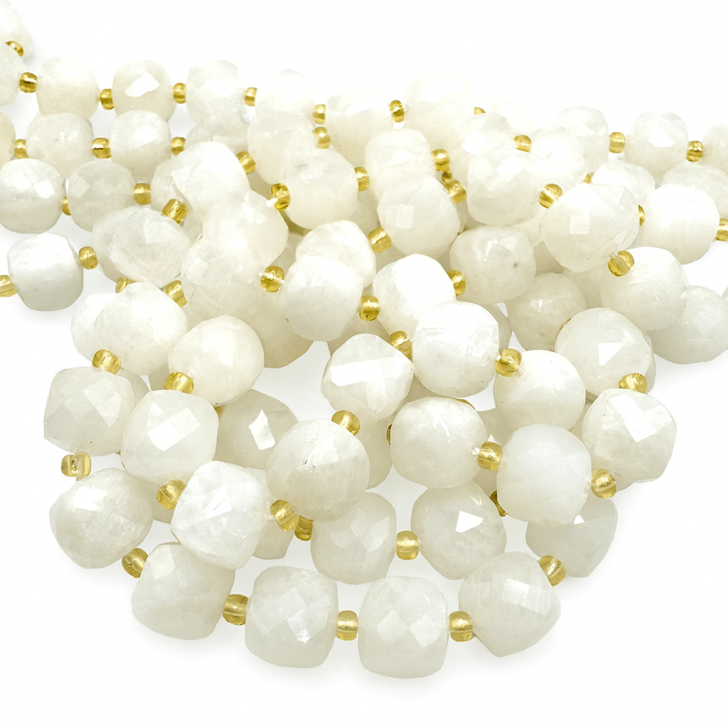 Månesten – Kubeformet Natursten (8mm) - Uniq Perler - 561256