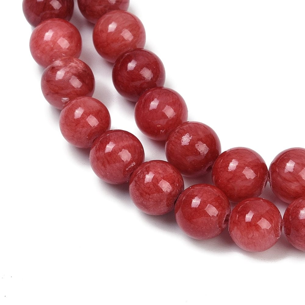 Mashan Jade – Dyb Rød (10mm) - Uniq Perler - 115071